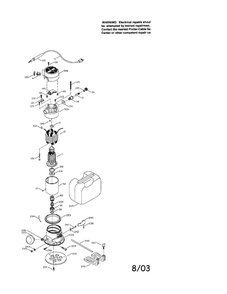 Router Diagram and Parts List for 6902-T7  Porter Cable Router